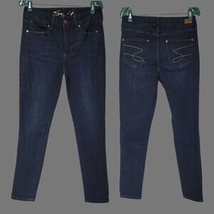 Seven7 Tummy Less Slimming Control Panel High Rise-Dark Skinny Jeans 10
